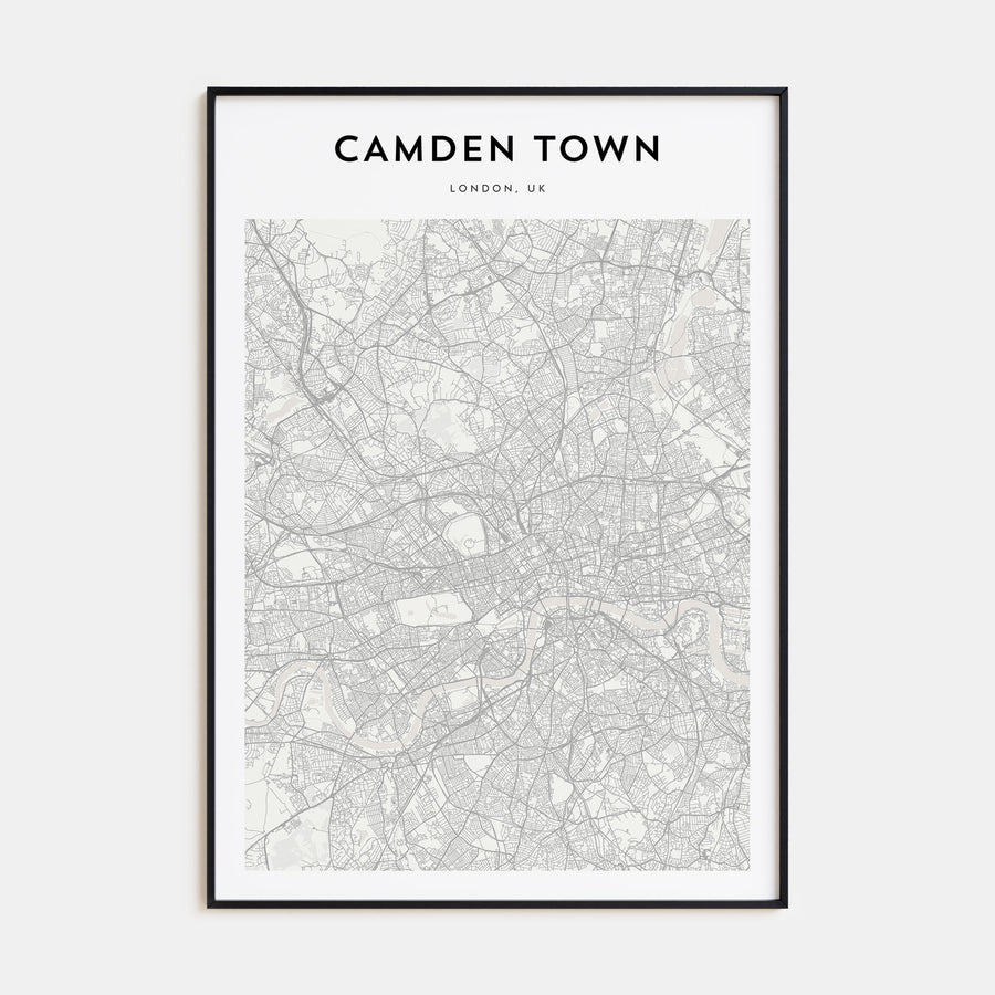 Camden Town Map Portrait Poster