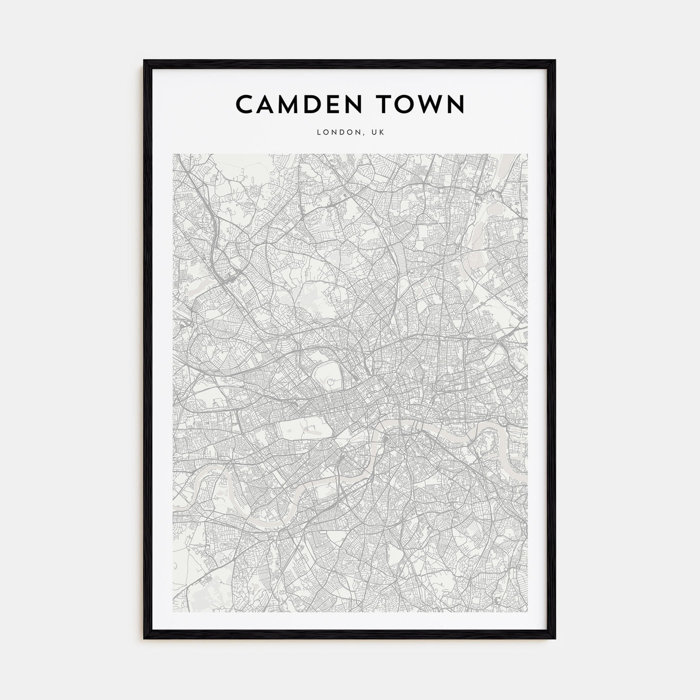 Camden Town Map Portrait Poster