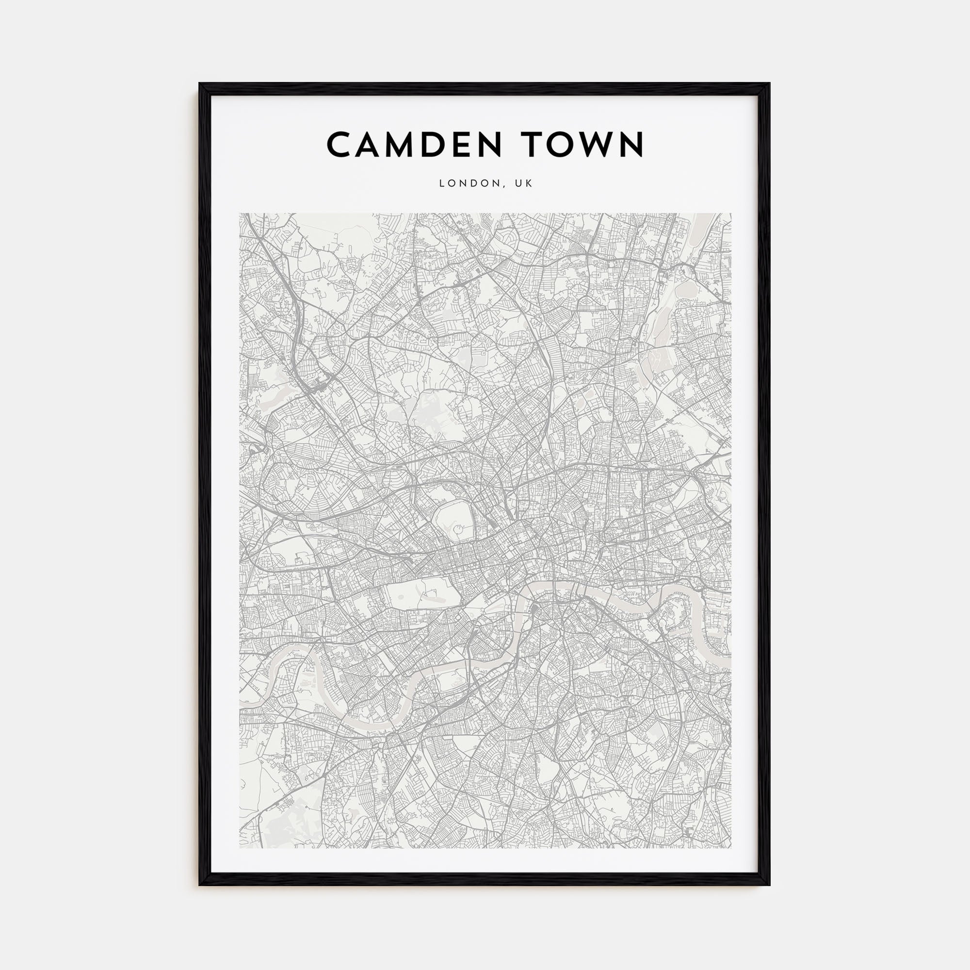 Camden Town Map Portrait Poster