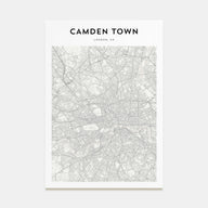 Camden Town Map Portrait Poster