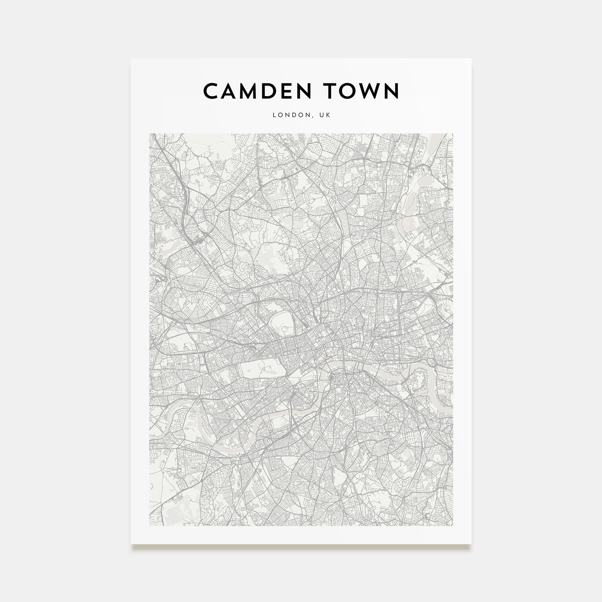 Camden Town Map Portrait Poster