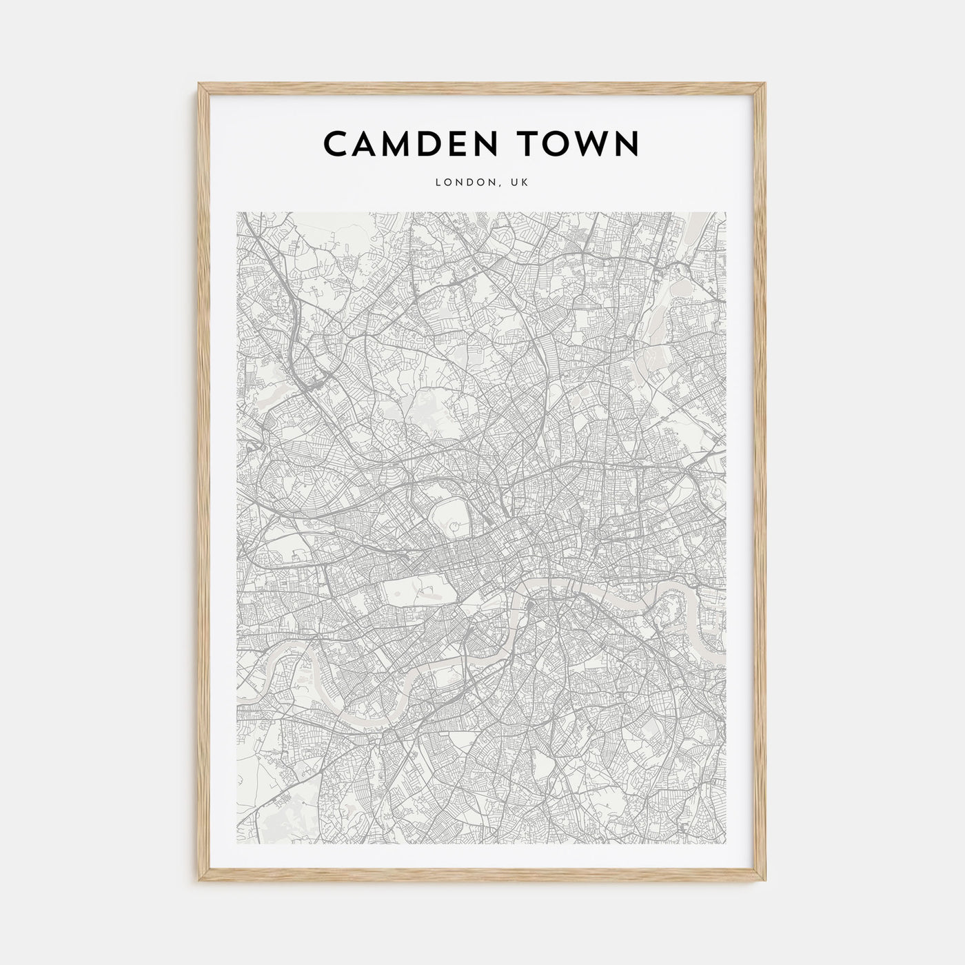 Camden Town Map Portrait Poster