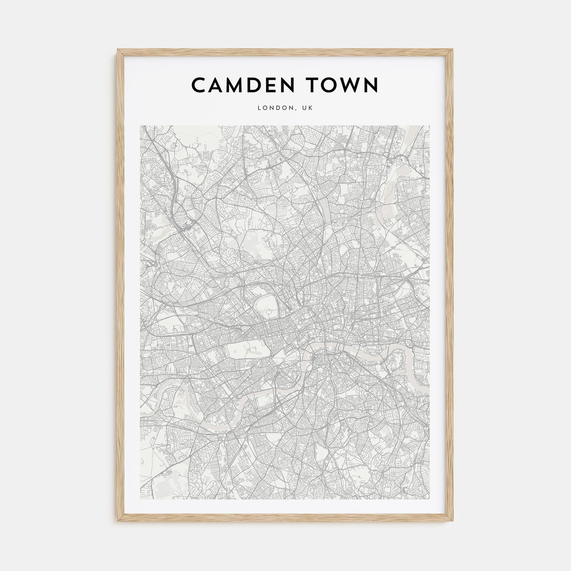 Camden Town Map Portrait Poster