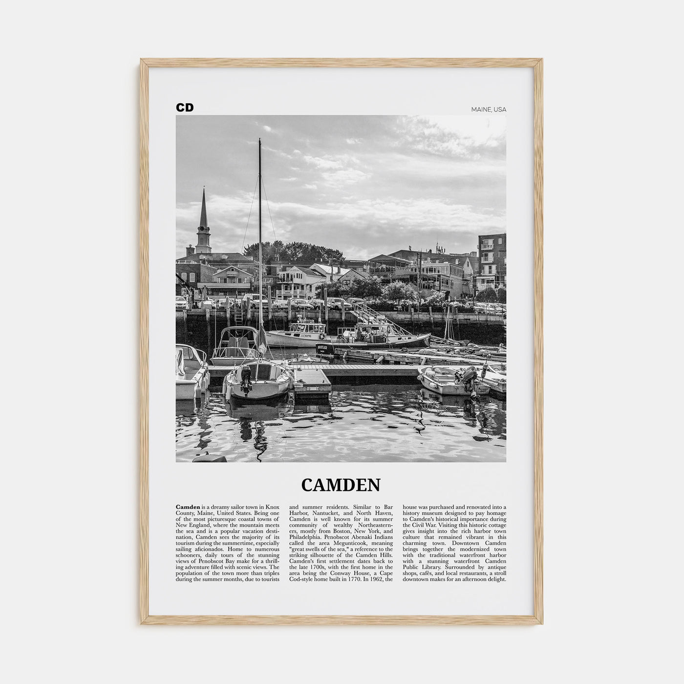 Camden Travel B&W Poster