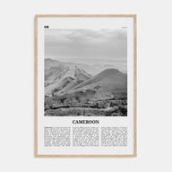 Cameroon Travel B&W Poster