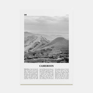 Cameroon Travel B&W Poster