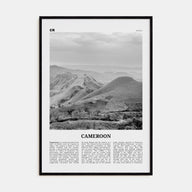 Cameroon Travel B&W Poster
