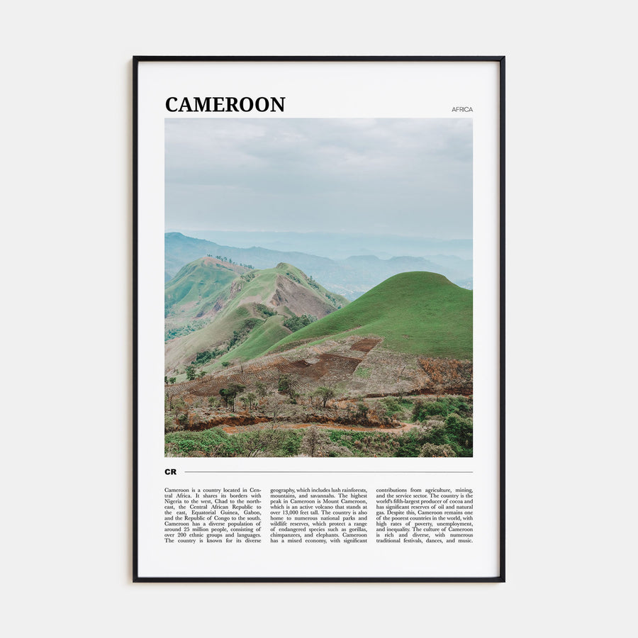 Cameroon Travel Color Poster