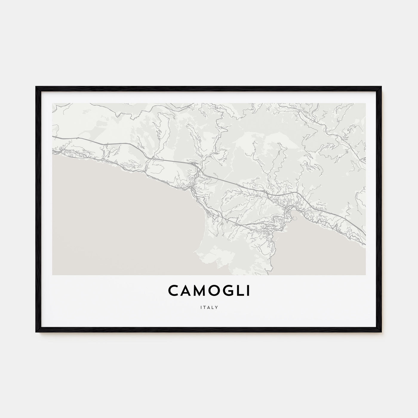 Camogli Map Landscape Poster