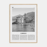 Camogli Travel B&W Poster