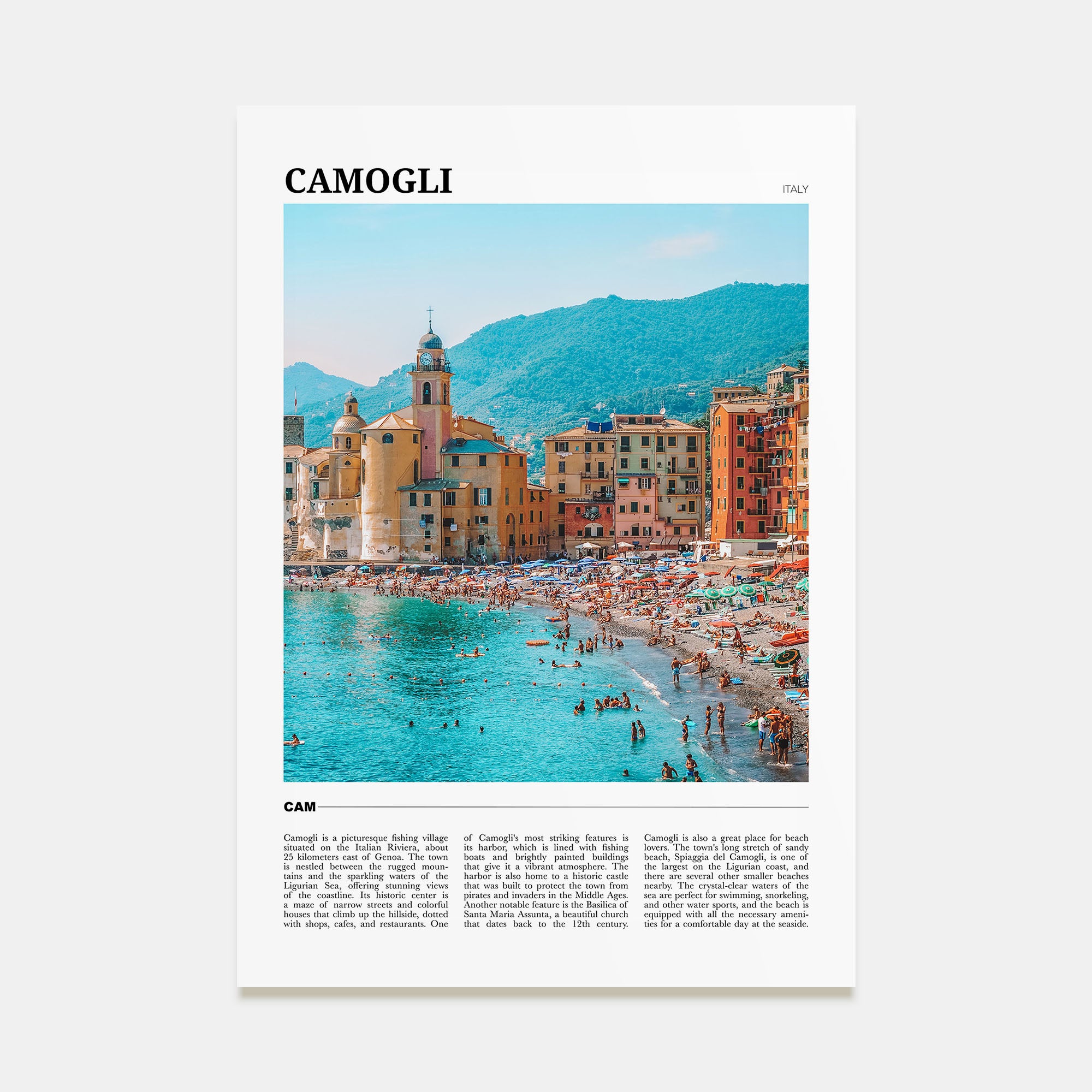 Camogli Travel Color Poster
