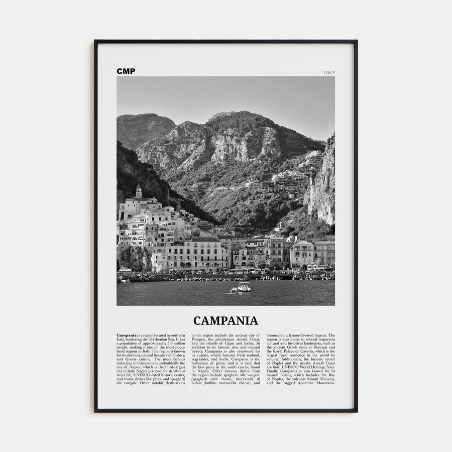 Campania Travel B&W Poster