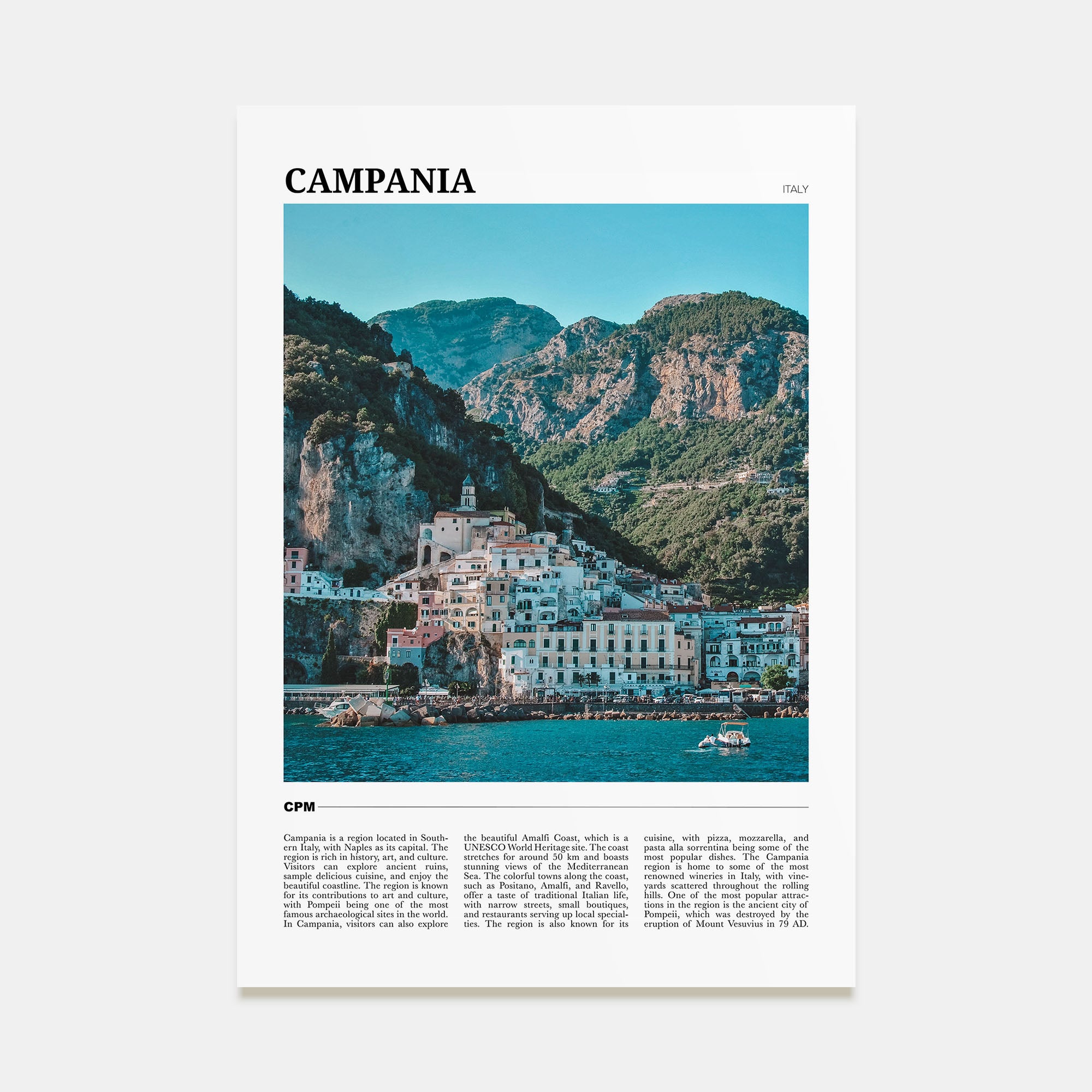 Campania Travel Color Poster