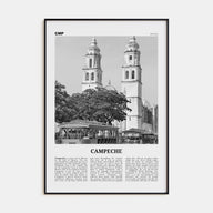 Campeche Travel B&W Poster
