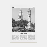 Campeche Travel B&W Poster
