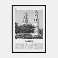 Campeche Travel B&W Poster