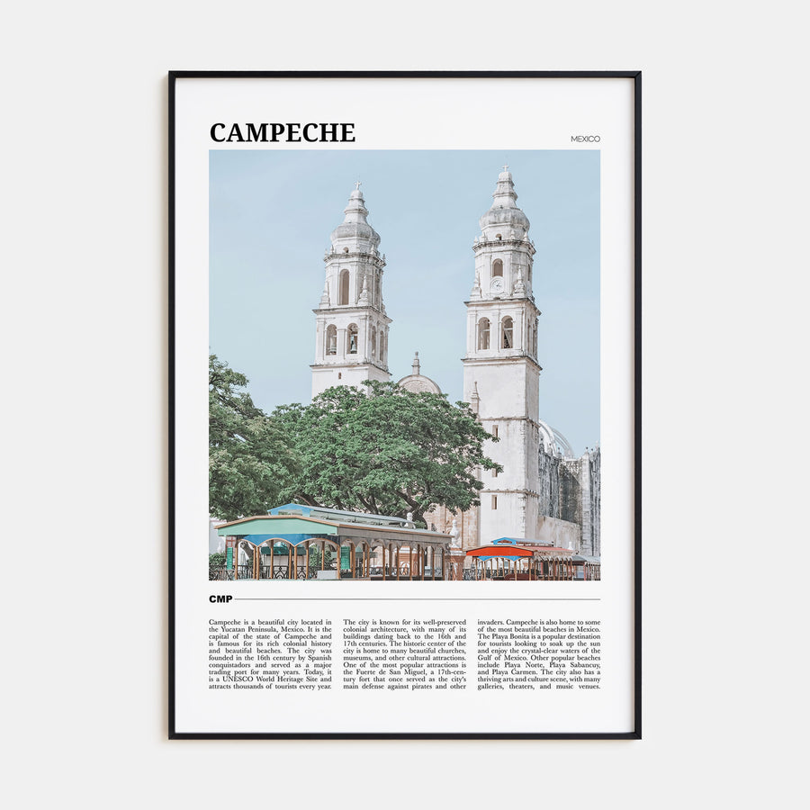 Campeche Travel Color Poster
