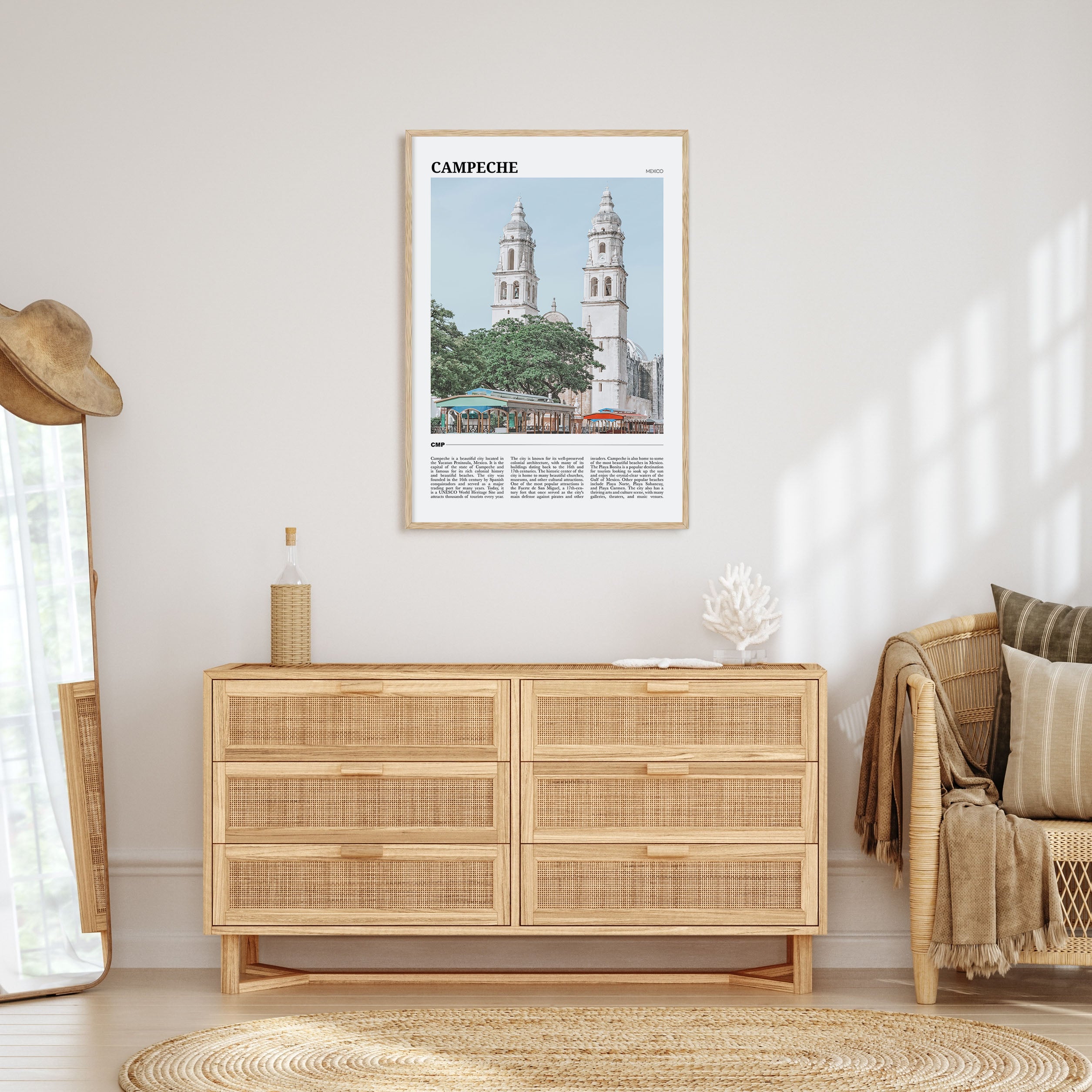 Campeche Travel Color Poster