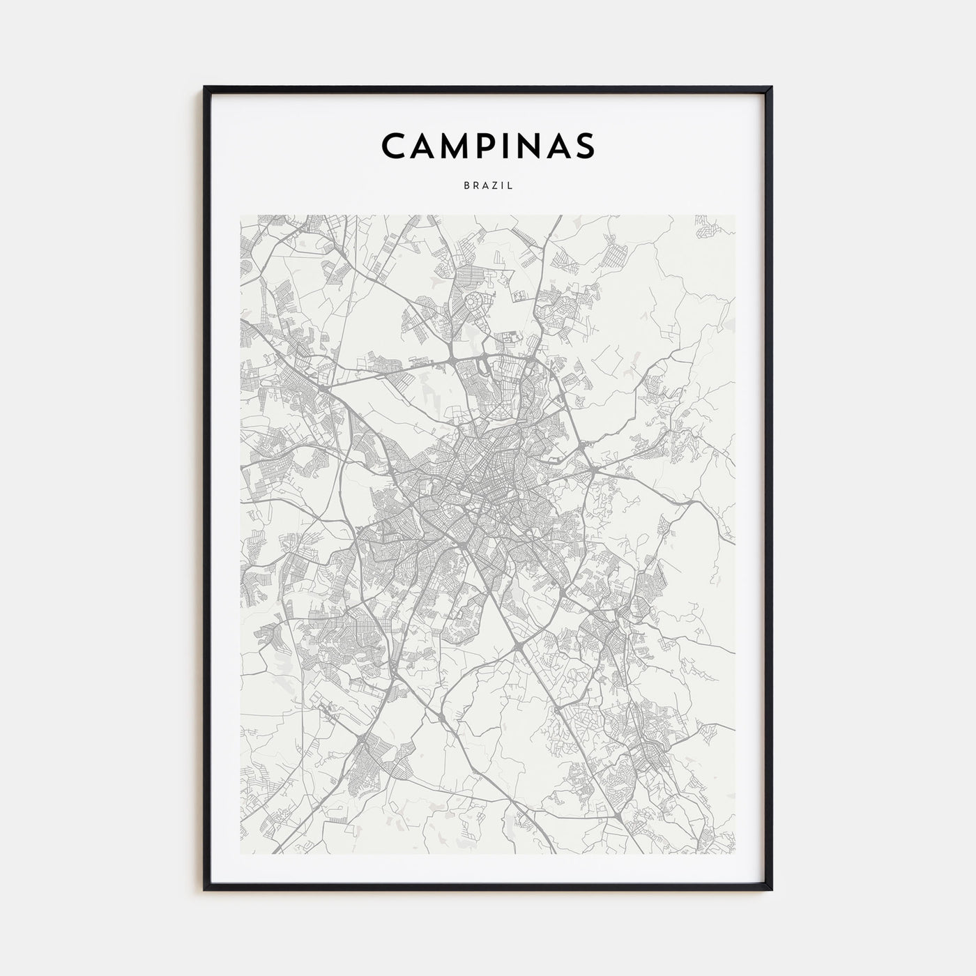 Campinas Map Portrait Poster
