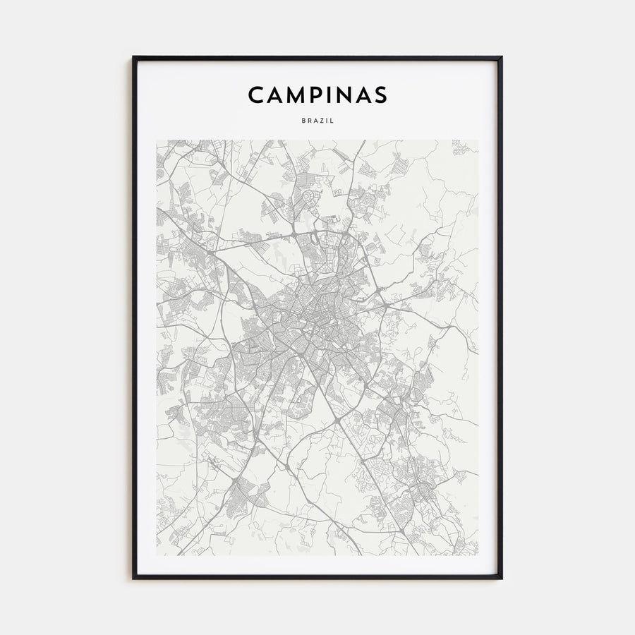 Campinas Map Portrait Poster