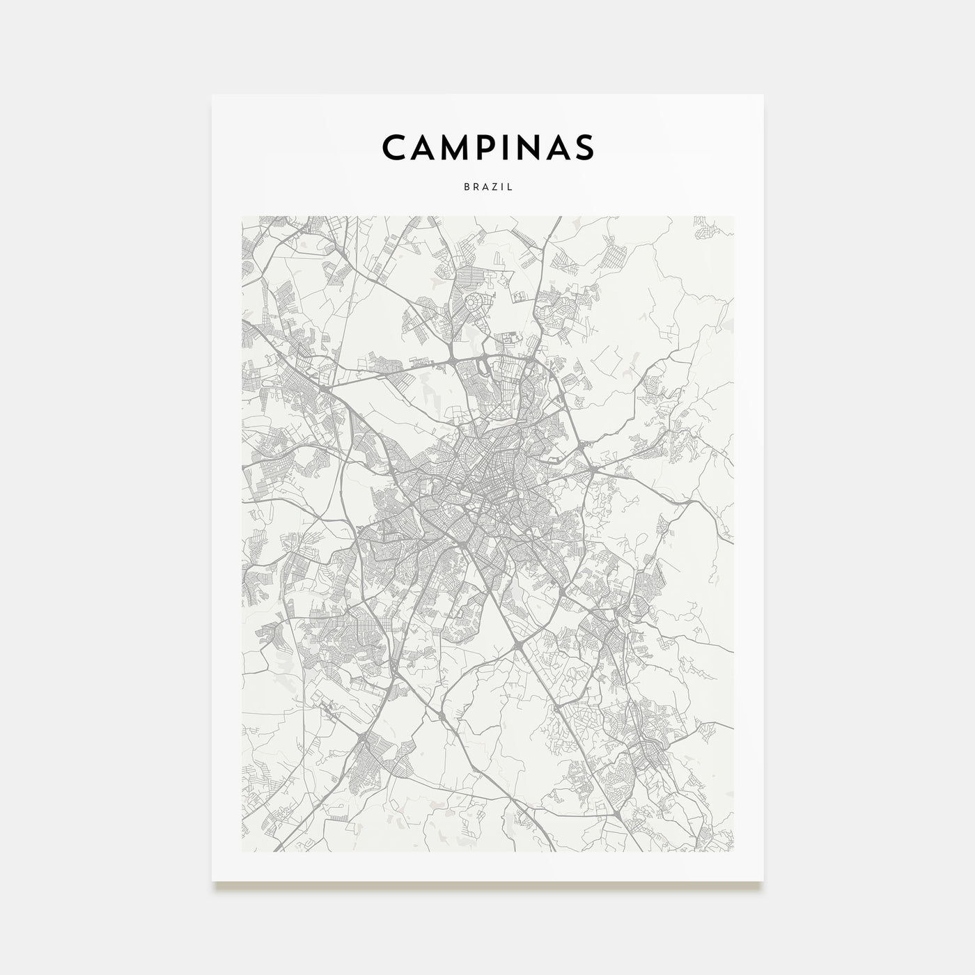 Campinas Map Portrait Poster