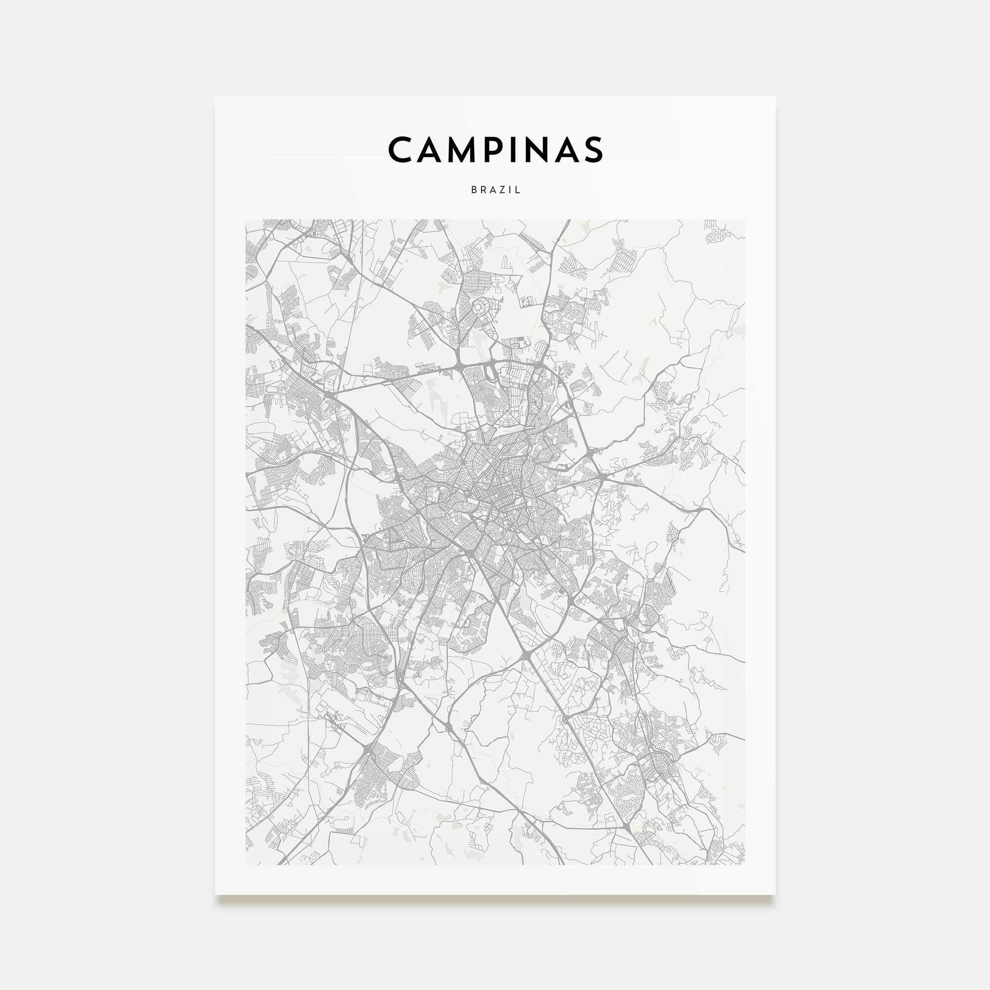 Campinas Map Portrait Poster