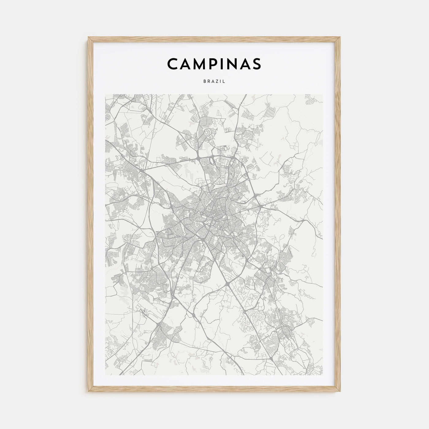 Campinas Map Portrait Poster