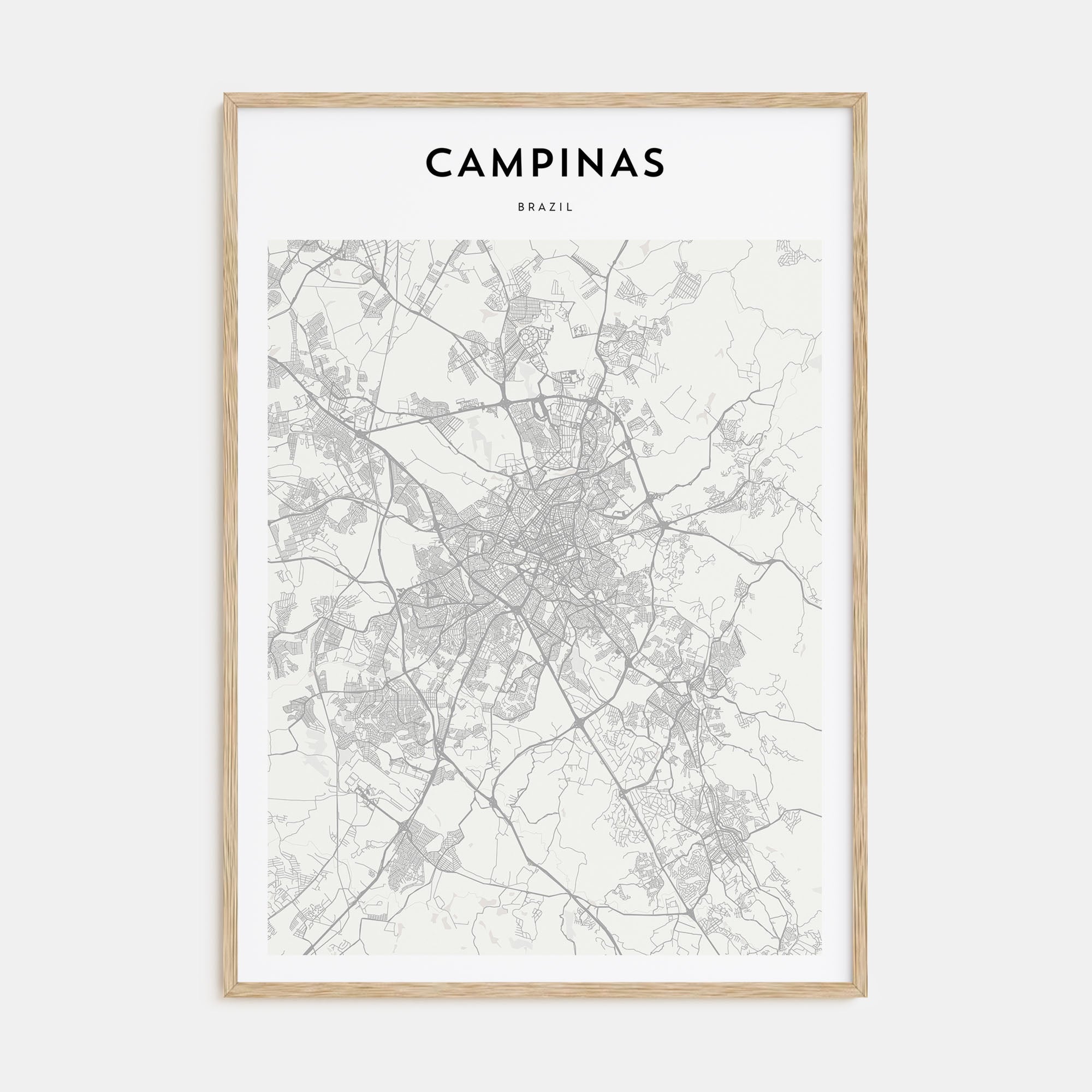 Campinas Map Portrait Poster
