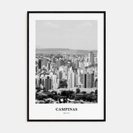 Campinas Portrait B&W Poster