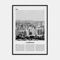 Campinas Travel B&W Poster