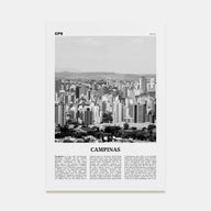 Campinas Travel B&W Poster