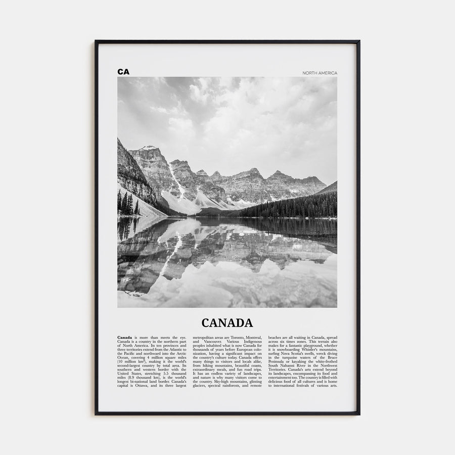 Canada Travel B&W No 1 Poster