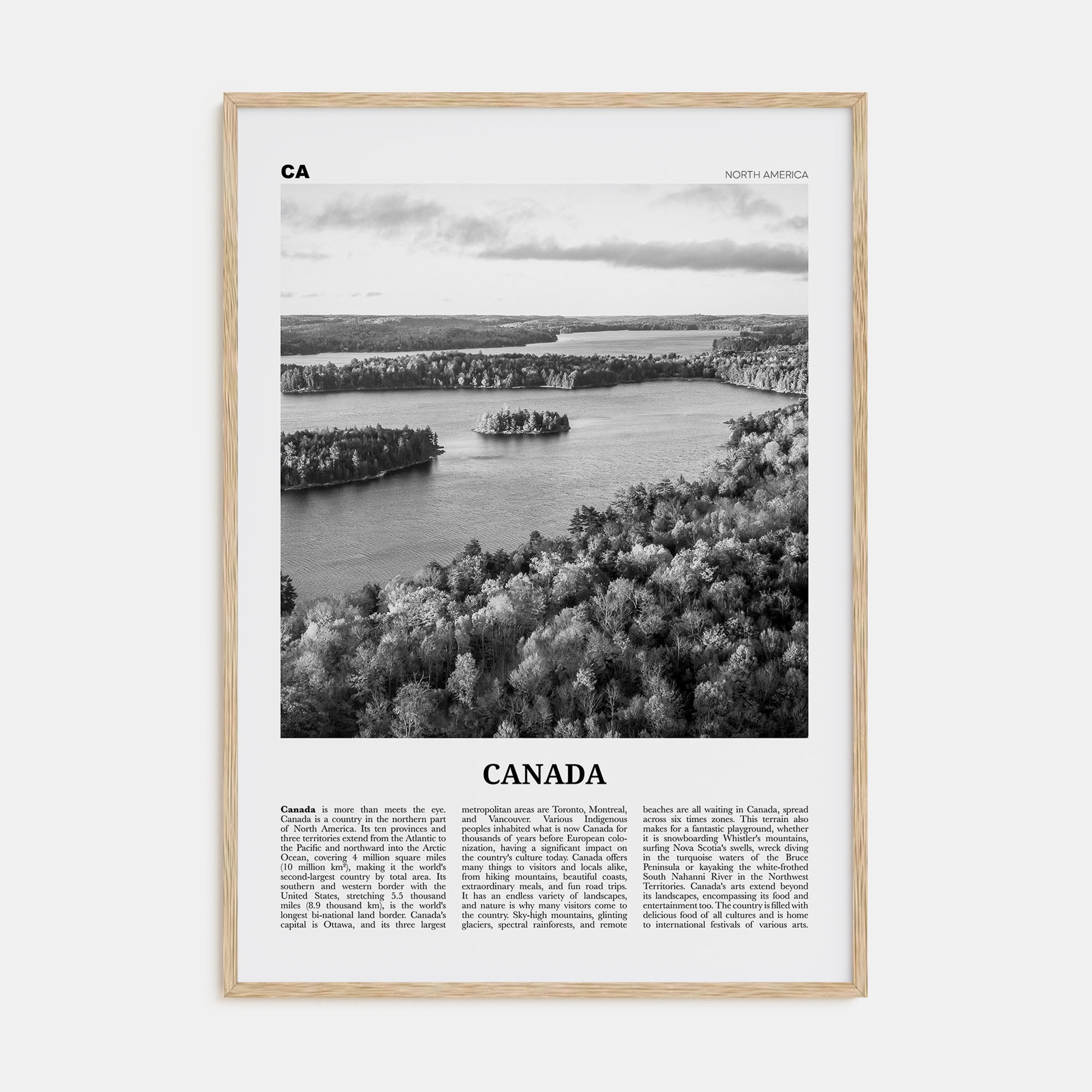 Canada Travel B&W No 2 Poster