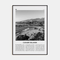 Canary Islands Travel B&W Poster