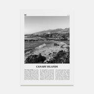 Canary Islands Travel B&W Poster
