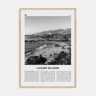Canary Islands Travel B&W Poster