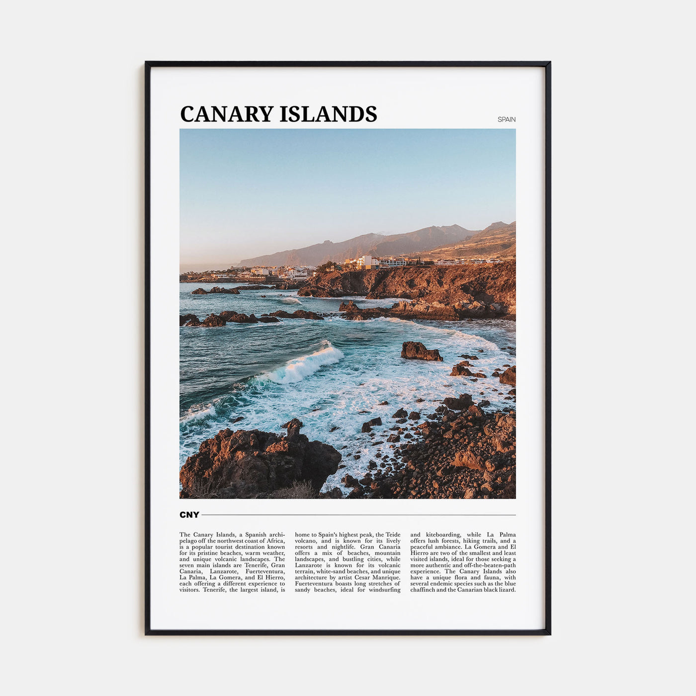 Canary Islands Travel Color Poster