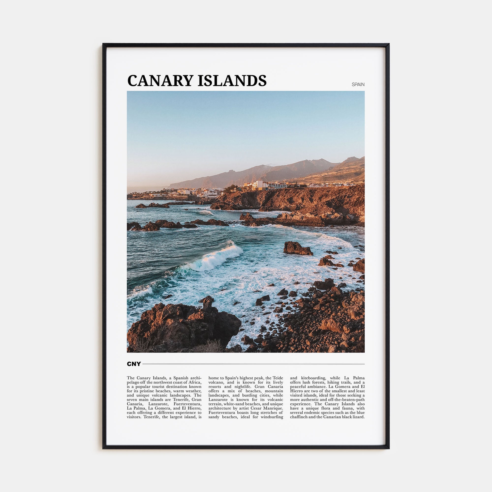 Canary Islands Travel Color Poster