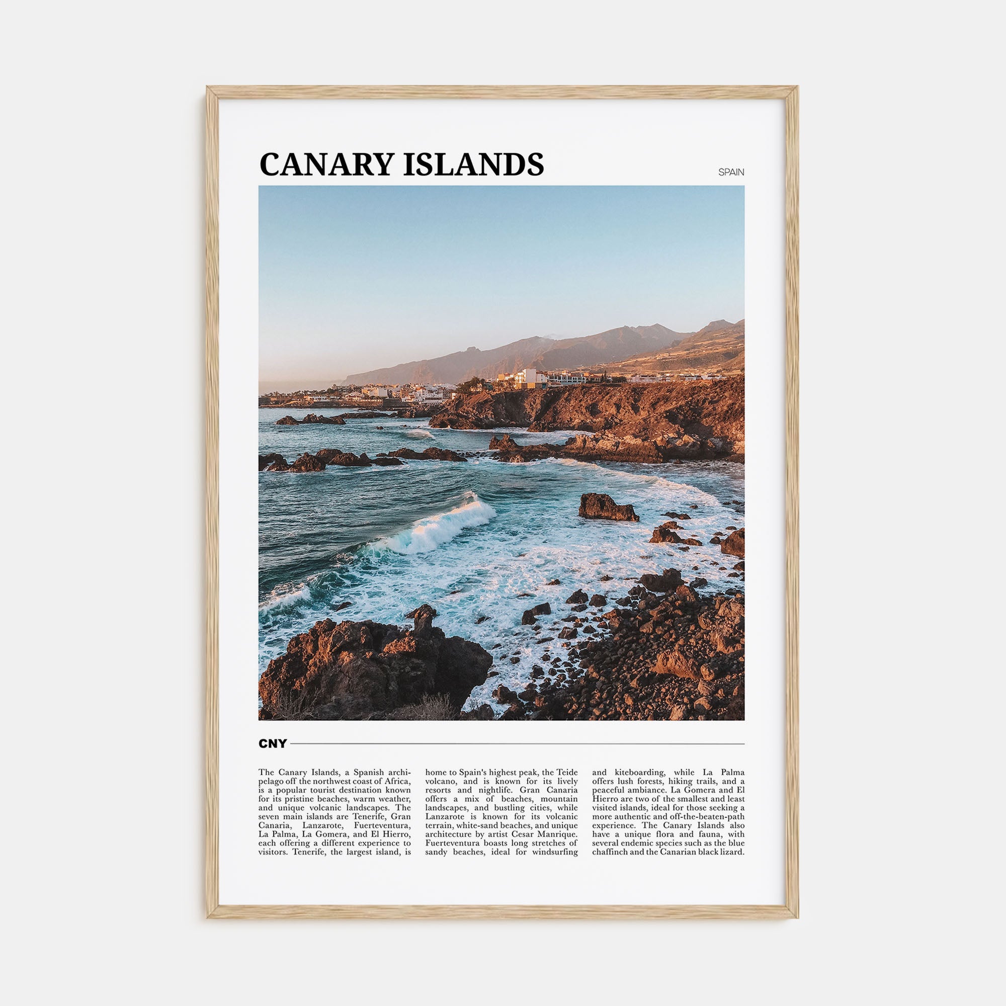 Canary Islands Travel Color Poster
