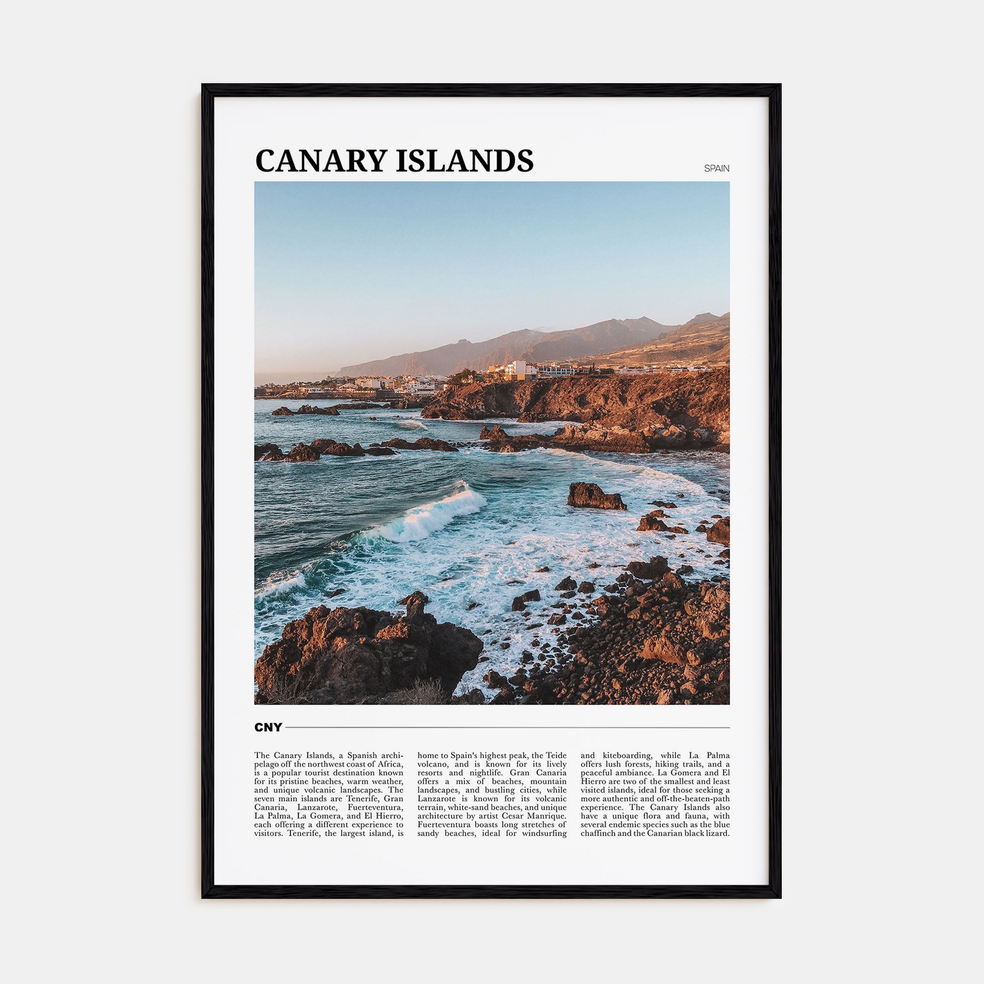 Canary Islands Travel Color Poster