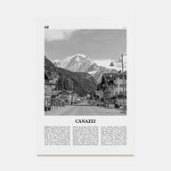 Canazei Travel B&W Poster