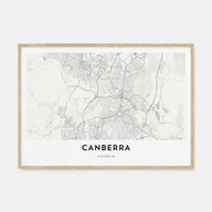 Canberra Map Landscape Poster