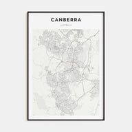 Canberra Map Portrait Poster