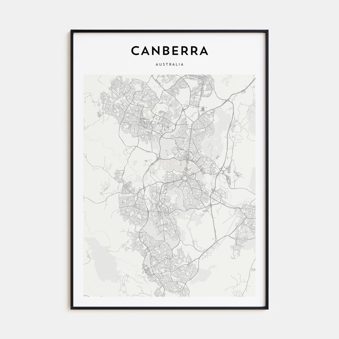 Canberra Map Portrait Poster