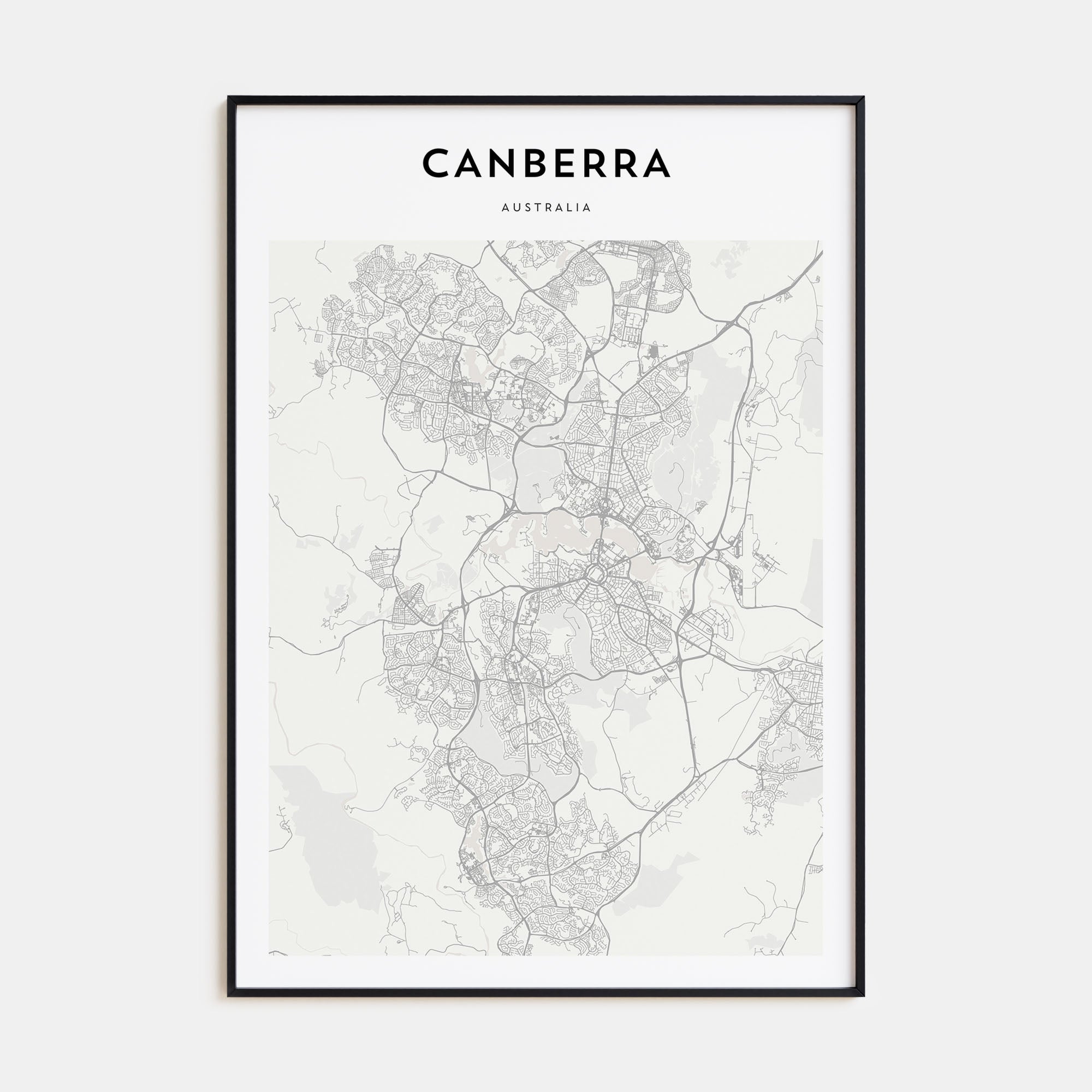 Canberra Map Portrait Poster