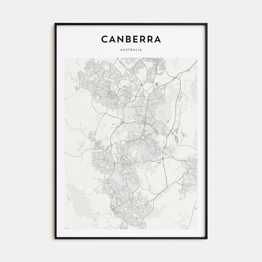 Canberra Map Portrait Poster