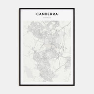 Canberra Map Portrait Poster