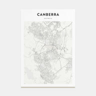 Canberra Map Portrait Poster