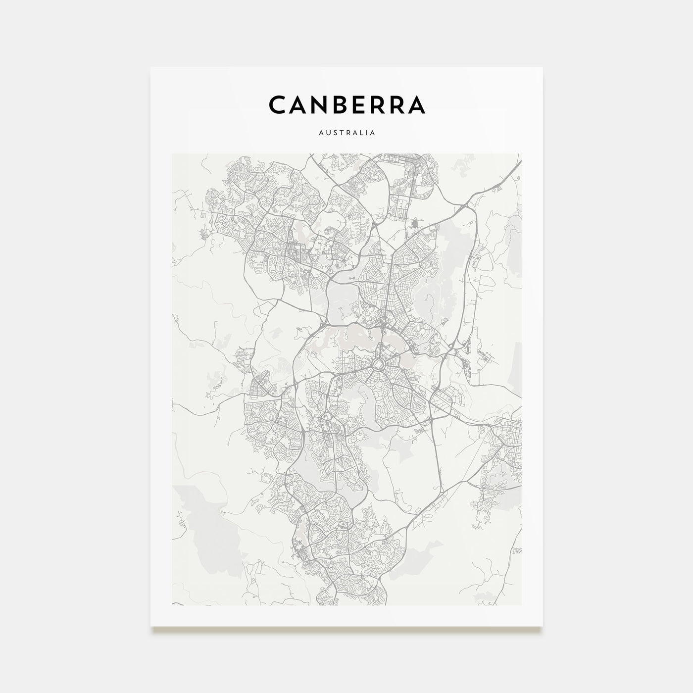 Canberra Map Portrait Poster
