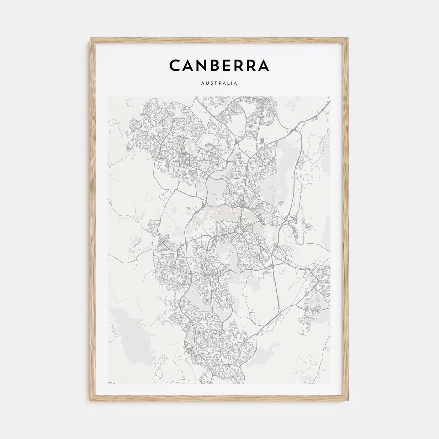 Canberra Map Portrait Poster